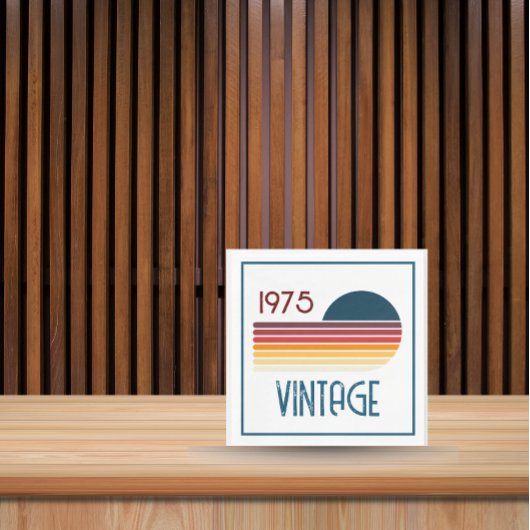 1975 Retro Stripe Zon 50e Verjaardag Kaart