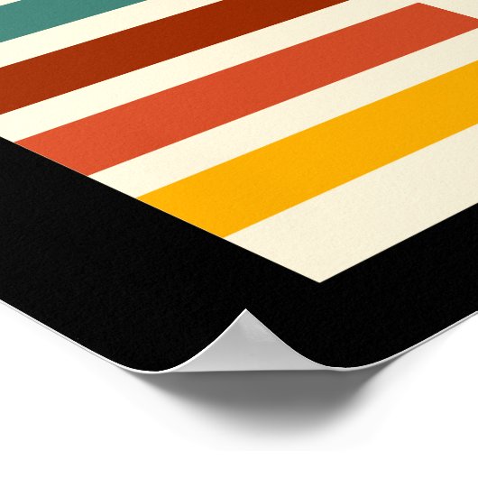 1975 Retro Stripes Vintage Poster (Hoek)