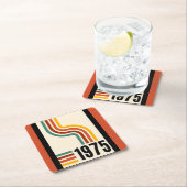 1975 Retro Stripes Vintage Poster Kartonnen Onderzetters (Insitu)