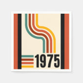 1975 Retro Stripes Vintage Poster Servet (Voorkant)