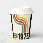 1975 Retro Vintage Poster 50ste verjaardag Papieren Bekers (Voorkant)