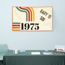 1975 Retro Vintage Poster 50ste Verjaardag Sinaasa Spandoek