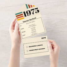 1975 Retro Vintage Poster 50ste verjaardag zwart