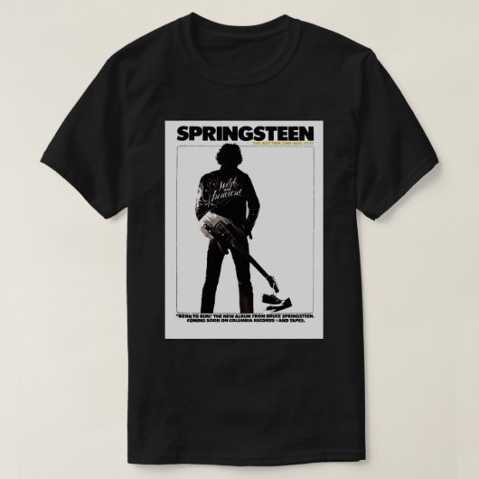 1975 Springsteen Concert Poster schilderen. Essent T-shirt (Design voorkant)