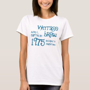 1975 Verjaardag  Brew Eigen naam Cadeaubon C T-shirt