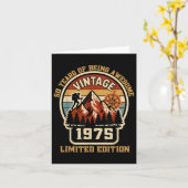  1975 Verjaardag Wandelen 50e Limited Edition Kaart (Gele Bloem)