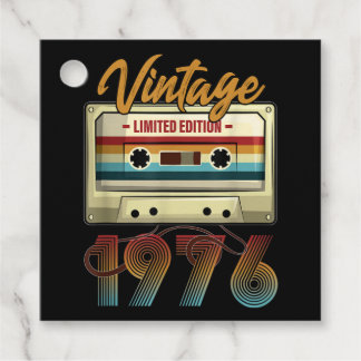  1976 45ste verjaardagscassette Birthday Bedankjes Labels