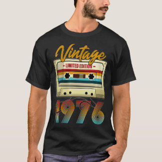 1976 46ste verjaardagscassette cassette voor vrou t-shirt