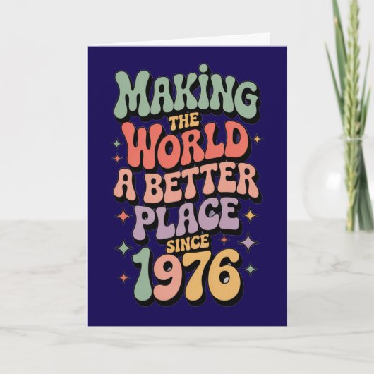 1976 50e verjaardag Wereld beter maken kaart (Voorkant)