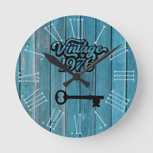 1976 acrylwandklok ronde klok (Voorkant)