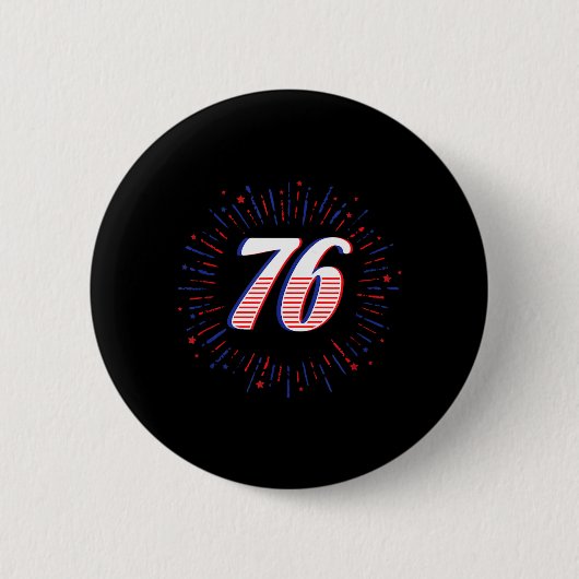 1976 Amerika VS _ Onafhankelijkheidsdag _ 4 juli Ronde Button 5,7 Cm (Voorkant)