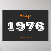  1976, beperkte uitgave, 45th Birthday Gift Poster (Voorkant)