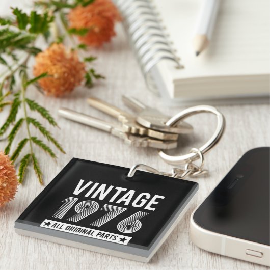  1976 Birthday AcrylSleutelhanger Sleutelhanger (Voorkant Rechts)