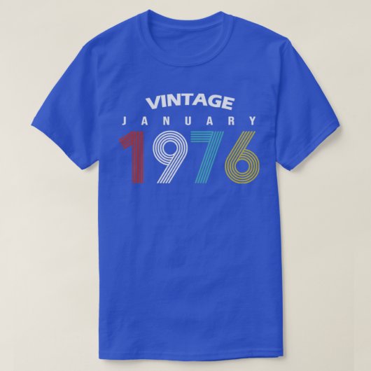 1976  Birthday Gif T-shirt (Design voorkant)