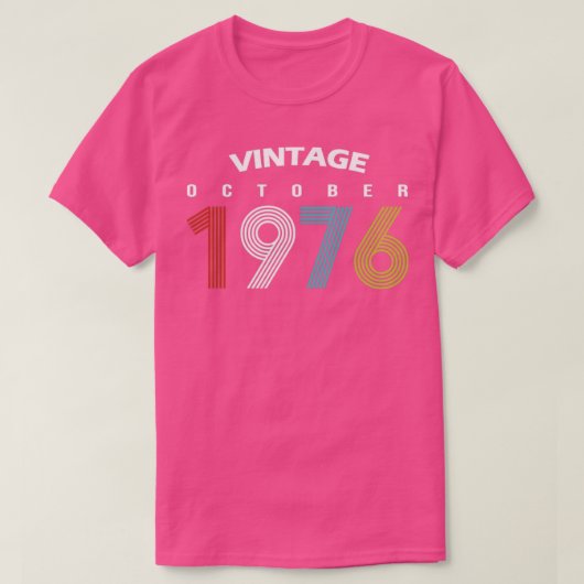 1976  Birthday Gif T-shirt (Design voorkant)