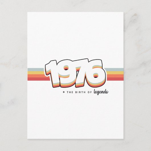 1976 De geboorte van legendes Briefkaart (Voorkant)