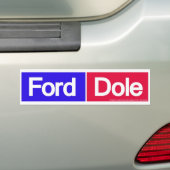 1976 Ford Dole for President Bumpersticker (Op auto)