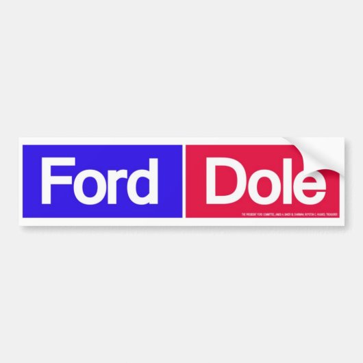 1976 Ford Dole for President Bumpersticker (Voorkant)