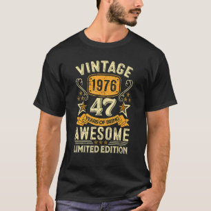 1976 gemaakt in 1976 47e verjaardag 47 jaar t-shirt