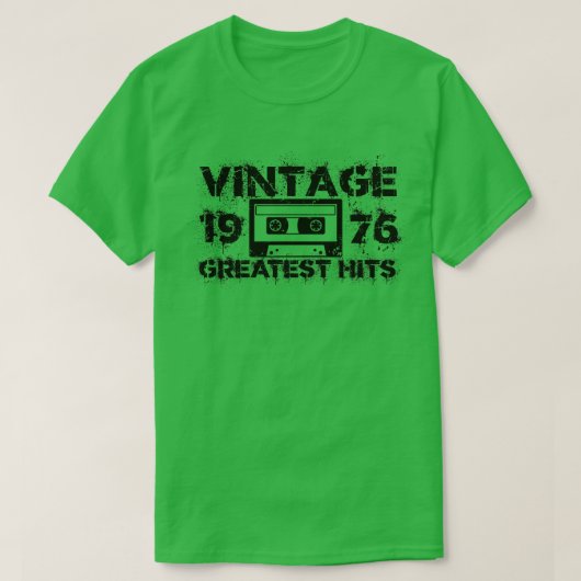 1976 Grootste Hits Zwart T-shirt (Design voorkant)