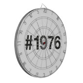1976 Hashtag 49 jaar Verjaardag Jubileum Dartbord (Voorkant Links)