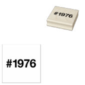 1976 Hashtag 49 jaar Verjaardag Jubileum Rubberstempel (Gestempeld)