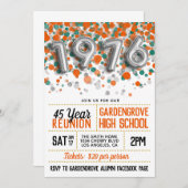 1976 High School College reünie uitnodiging (Voorkant / Achterkant)