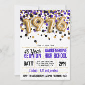 1976 High School College reünie uitnodiging (Voorkant)