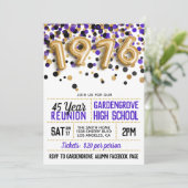 1976 High School College reünie uitnodiging (Staand voorkant)