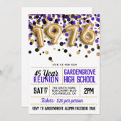 1976 High School College reünie uitnodiging (Voorkant / Achterkant)