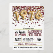 1976 High School College Reunion Kaart (Voorkant / Achterkant)