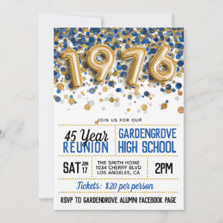 1976 High School College Reunion Kaart