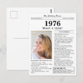 1976 Kranten Geboortekaart Briefkaart (Voorkant / Achterkant)