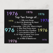 1976 liedjes briefkaart (Voorkant)