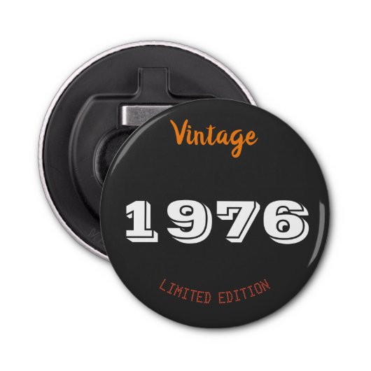 1976 Limited Edition – 50ste verjaardag Button Flesopener (Voorkant)