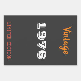 1976 Limited Edition 50ste verjaardagscadeau Inpakpapier Vel