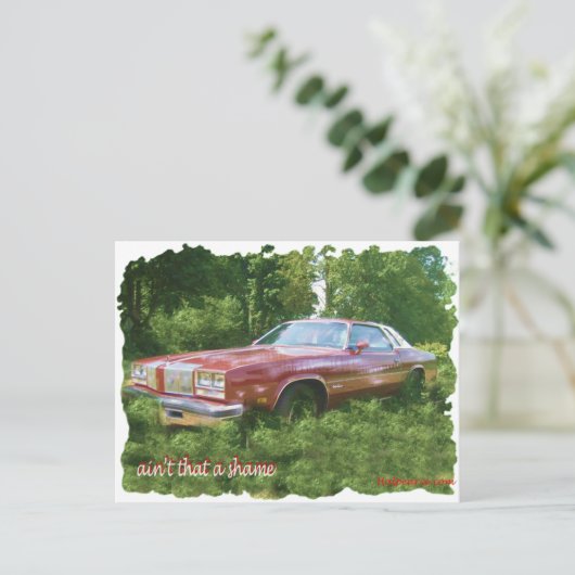 1976 Oldsmobile Cutlass Opperste Coupe. Briefkaart (Staand voorkant)