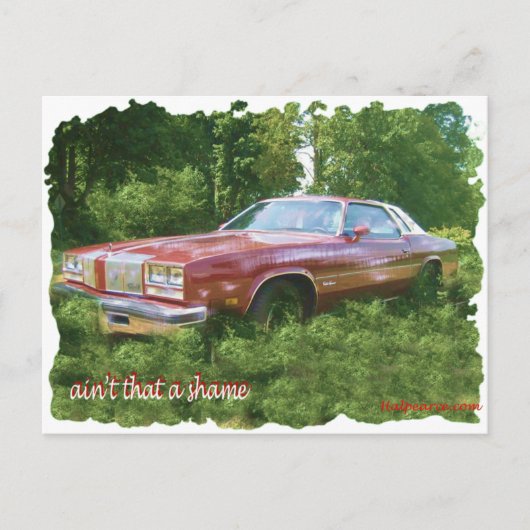 1976 Oldsmobile Cutlass Opperste Coupe. Briefkaart (Voorkant)