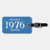 1976 Originele editie op Ocean Blue Bagagelabel (Voorkant horizontaal)