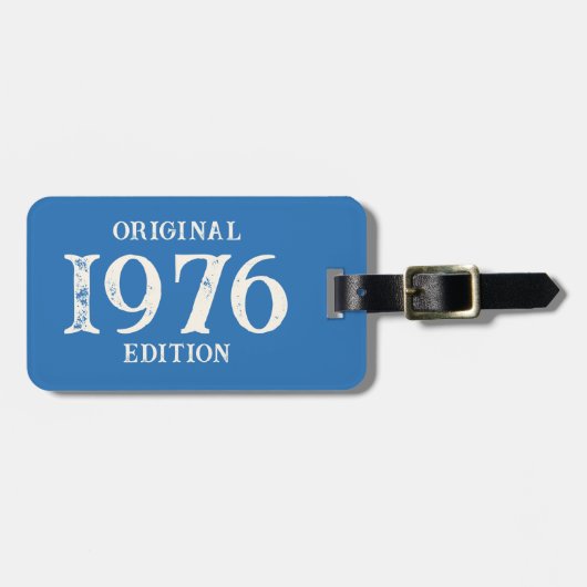 1976 Originele editie op Ocean Blue Bagagelabel (Voorkant horizontaal)