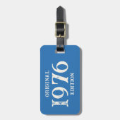 1976 Originele editie op Ocean Blue Bagagelabel (Voorkant verticaal)