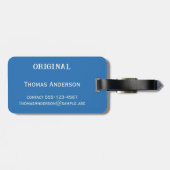 1976 Originele editie op Ocean Blue Bagagelabel (Achterkant horizontaal)