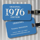 1976 Originele editie op Ocean Blue Bagagelabel