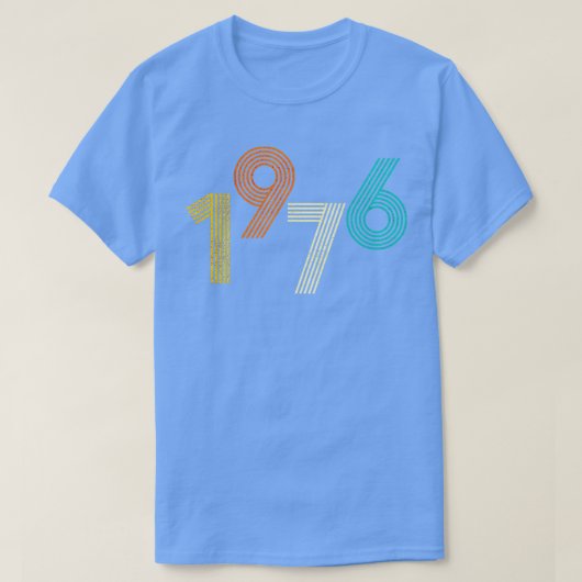 1976 Retro Birthday  T-shirt (Design voorkant)