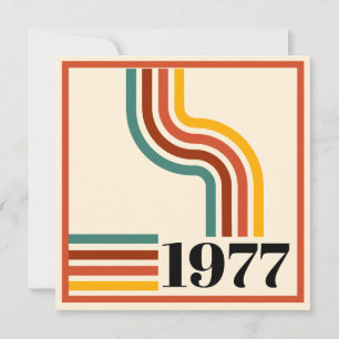 1976 Retro Streep Vintage Poster Oranje Bedankt Kaart