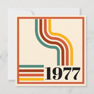 1976 Retro Streep Vintage Poster Oranje Bedankt  Kaart