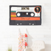 1976 Retro Stripe Cassettebandje Sinaasappel Spandoek (Insitu)