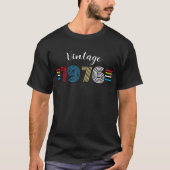 1976 Retro Stripe Nummer T-shirt 50ste Verjaardag (Voorkant)