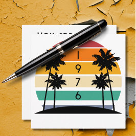 1976 Retro Stripe Sunset  Kaart