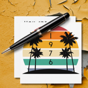 1976 Retro Stripe Sunset  Kaart